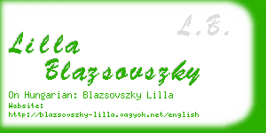 lilla blazsovszky business card